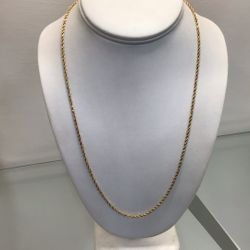 10k Yellow Gold Rope Chain 21” 1.9mm 2.9 Grams