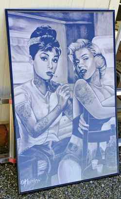 Framed Tattoo Pin-Up Art Print