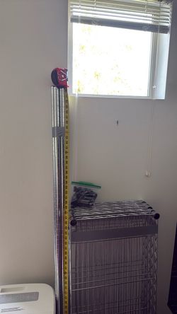 Stainless steel wire shelving rack  “like new” (5 tier)  72”x 48” x 18”  $130