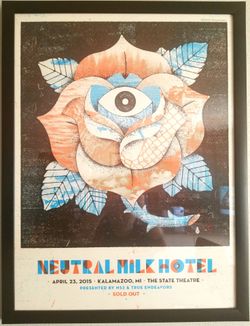 Neutral Milk Hotel live Poster signed /100