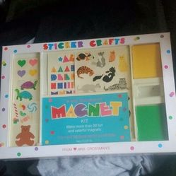  Vtg Colorful Sticker Magnet Kit