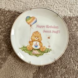 Care Bear Happy Birthday Plate With Holder