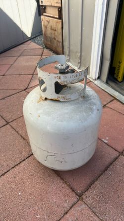 Empty propane tank