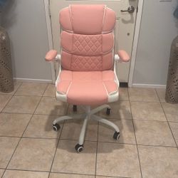 Pink Ergonomic Office Chair – Assembled, New, No Assembly Needed