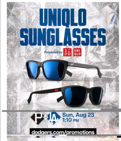 Dodgers stadium giveaway 8/23 uniqlo sunglasses with clear bag  NEW in box