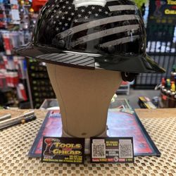 LIFT Full Brim Black W/ Flag Design Safety Hard Hat