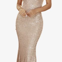 Xl 16 Gold Great Gatsby  evening dress 