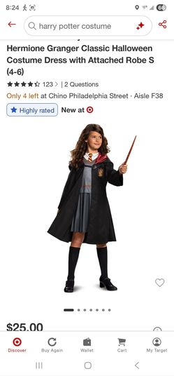 Harry Potter Gryffindor Costume Robe with Wand S4-6