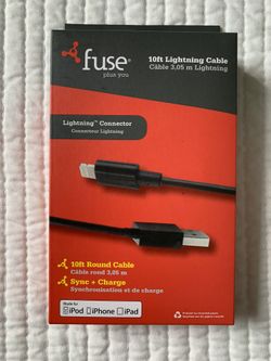 fuse plus you 10ft Lightning Cable 3,05 m Sync + Charge 100% new pick up Des plaines IL