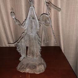 Chippowa Warrior Wire Mesh Sculpture 