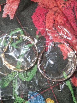 Gold hoop earrings