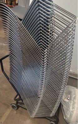Stack stacking side training classroom office chairs by Allermuir