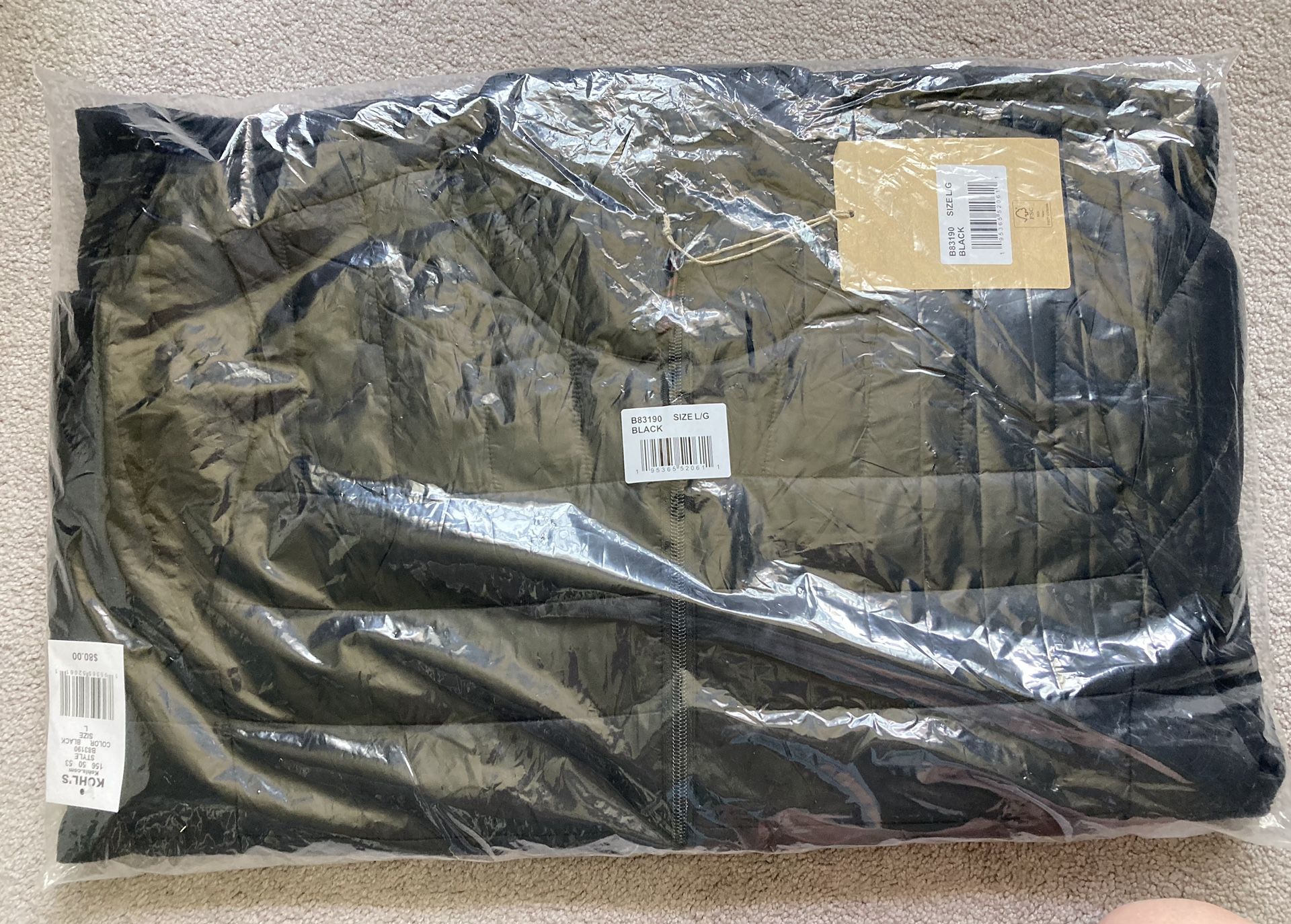 Men’s Lightweight Puffer Jacket L NEW