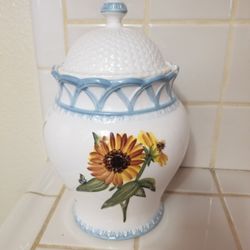 Raymond Waites "Hampton Garden" Ceramic Kitchen Canister