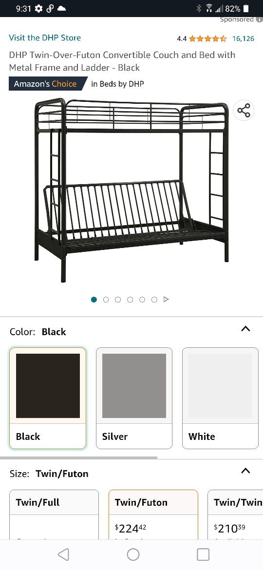 Futon Bunk Bed 