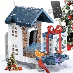 Smart Bird Feeder with Camera for Hummingbird: Vicohome 2K Outdoor AI Solar Powered Wireless WiFi Cam Birdhouse Outside Squirrel Proof Birdfeeder Watc