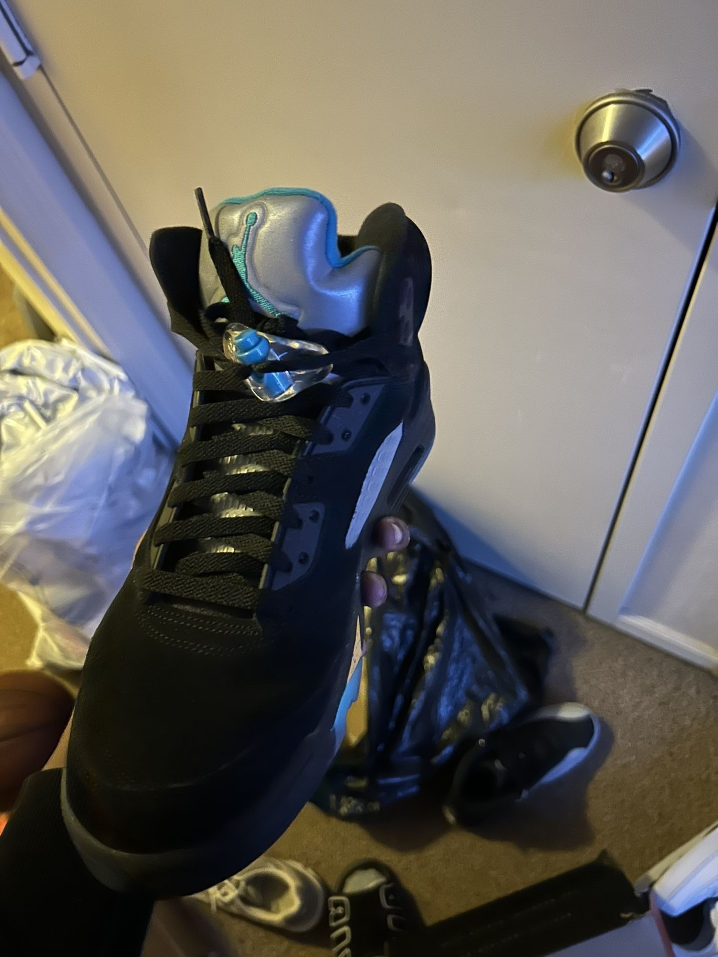 Aqua Jordan 5s