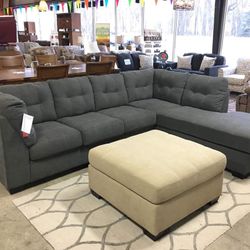 Maier Charcoal RAF Sectional Ashley / couch /Living room set
