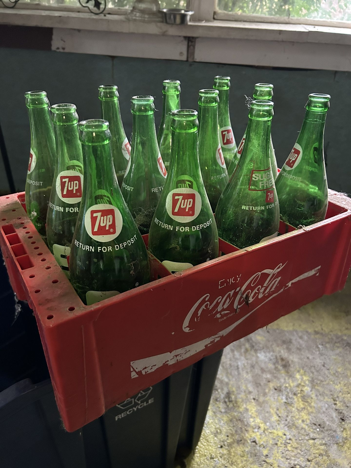 Antique 7-Up Bottles