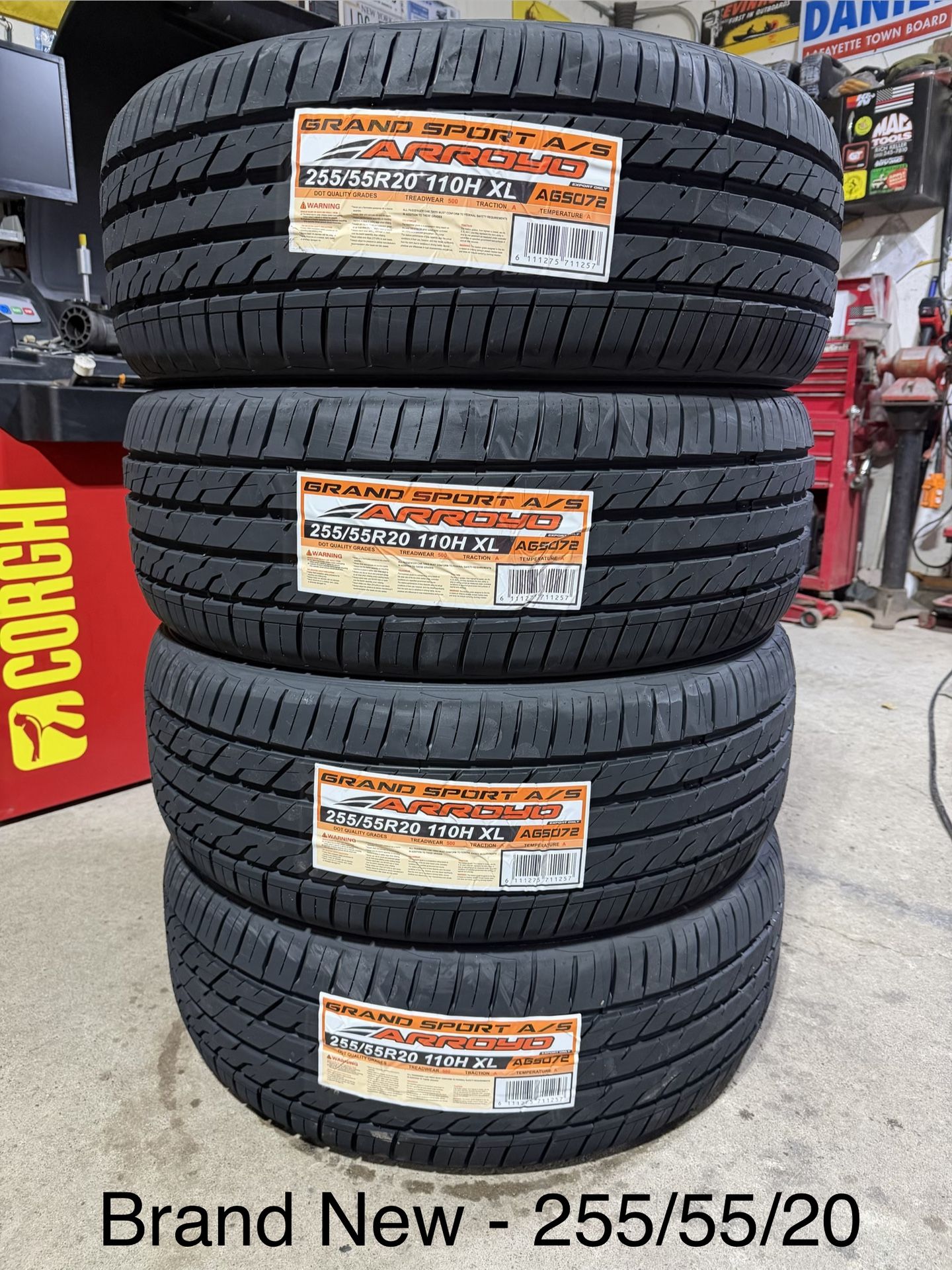 (4) - 255/55/20 Arroyo Grand Sport All Season Tires