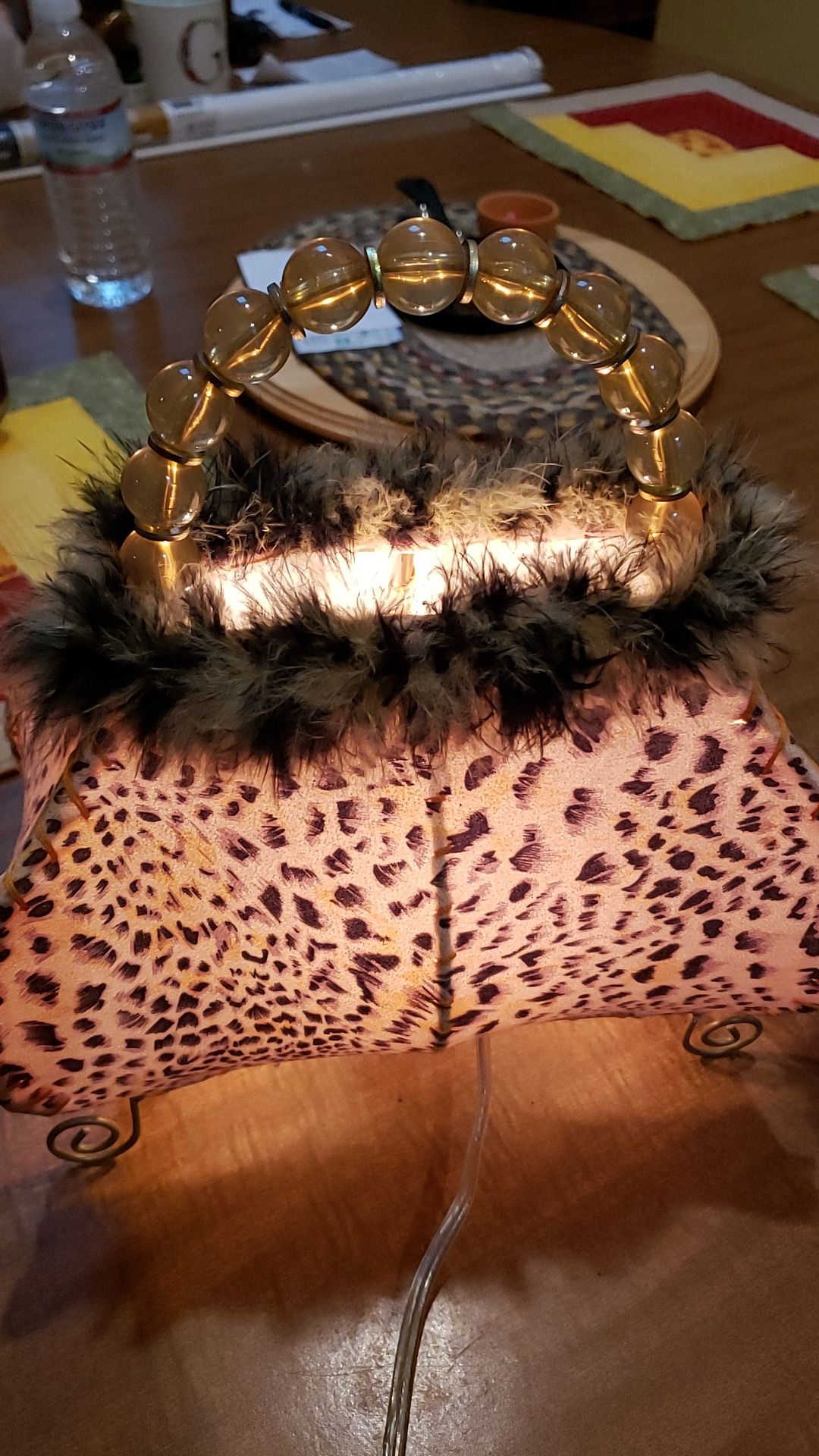 Leopard purse lamp he in nightlight
