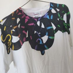 AUTHENTIC MARCELO BURLON RAINBLOW SNAKE TEE - SMALL