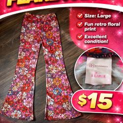 Groovy Floral Flare Pants