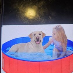 Large Portable With Carrying Case Dog Pool