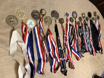 19 Achievement Metals and Ribbons
