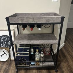 Rolling beverage Cart