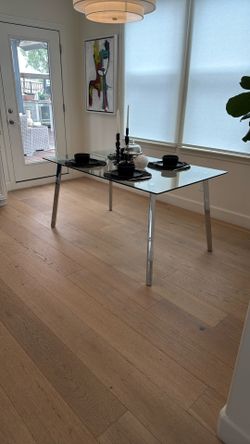 Glass Rectangular Dinning Table Modern