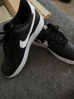 Nike Air Force 1 tumbled black and white size 12