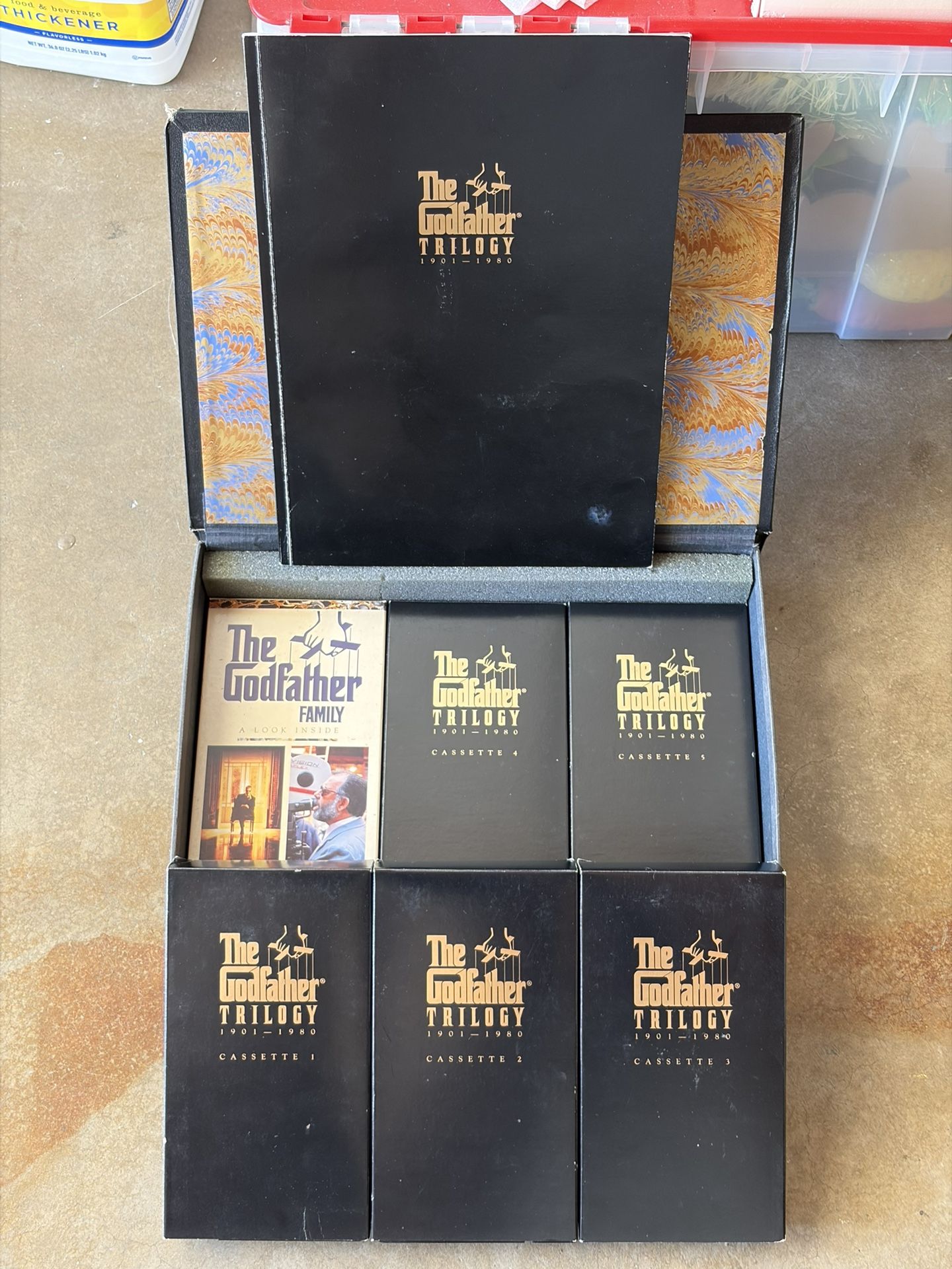 The Godfather Trilogy 1(contact info removed) VHS Box Set 1992 6 Tapes Book Case