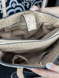 Bebe Aubrey Ostrich Satchel Bag for Sale in Palmdale CA OfferUp