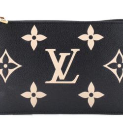 Louis Vuitton Neverfull MM Black Zipper Pouch