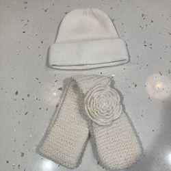 Cream Beanie & Scarf Set