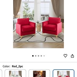Brand New Velvet Accent Chairs Set of 2
