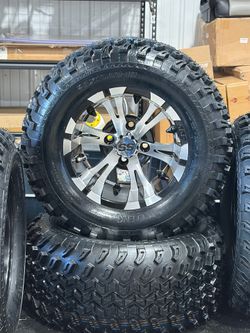 23” All Terrain Golf Cart Tires on 12” Vampire Wheels