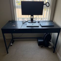 Navy Blue IKEA Desk
