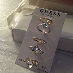  Guess Ring Pack Of  6  Rings 