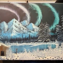 Aurora Borealis painting