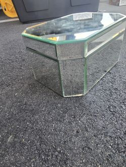 Luxury Hexagonal Beveled Mirror Jewelry Box