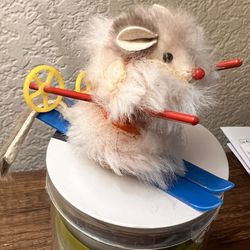 Furry Skiing Mouse - Adorable Collectible
