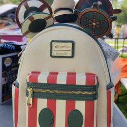 Loungefly Disney Mickey Mouse Main Attraction Jungle Cruise Ears & Backpack - BNWT
