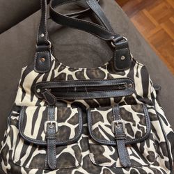 Woman Zebra Printed Hand Back 