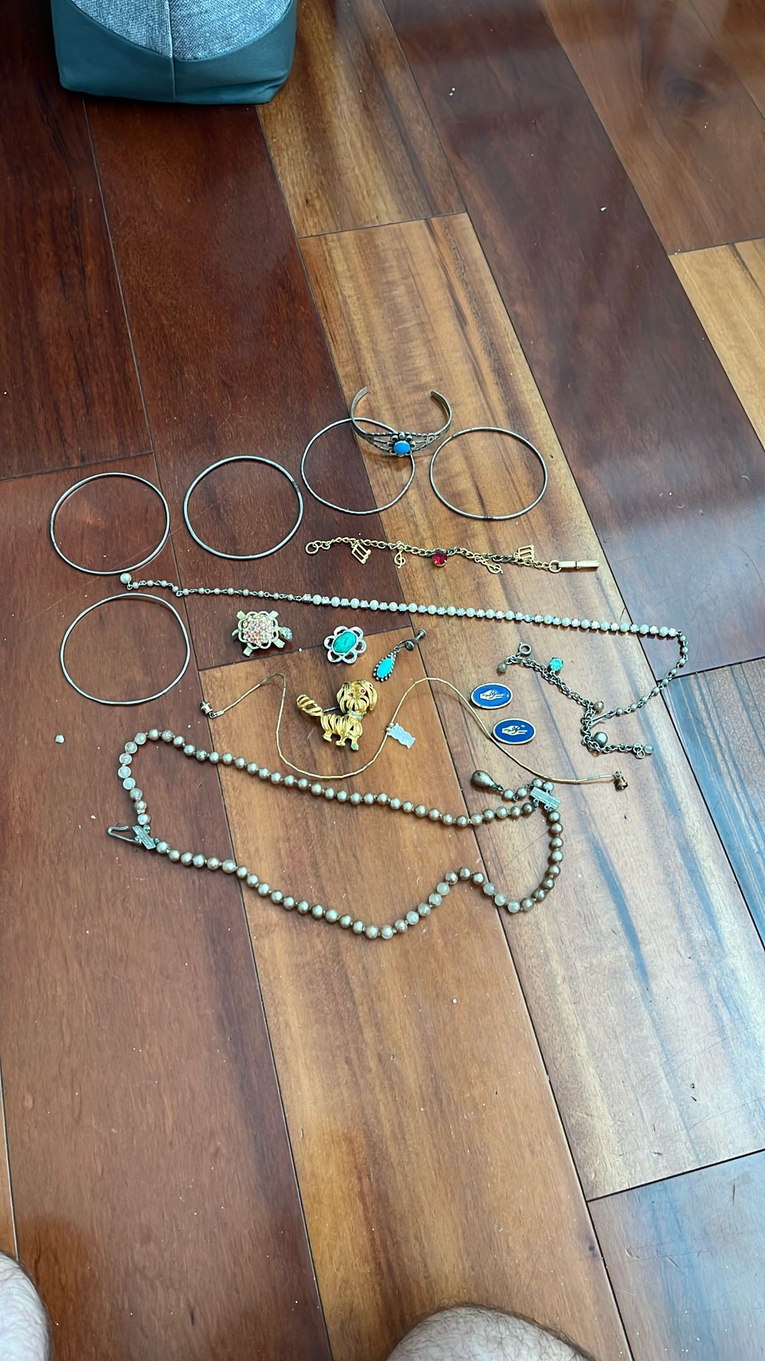 1960’s Costume Jewelry Lot Brooches, Necklaces, Bangles