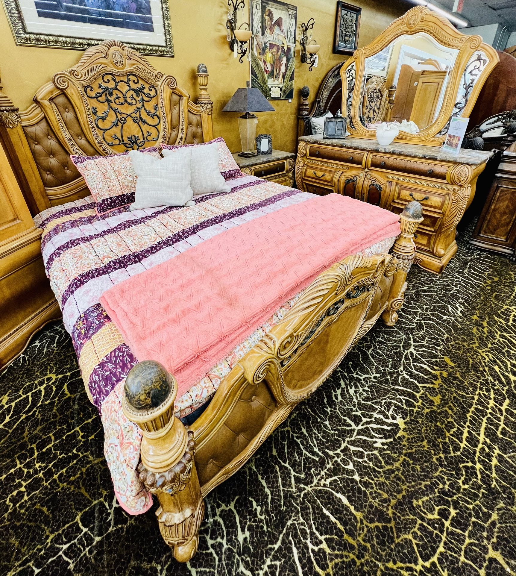 AICO By Michael Amini TREVI King Bedroom Set - GA