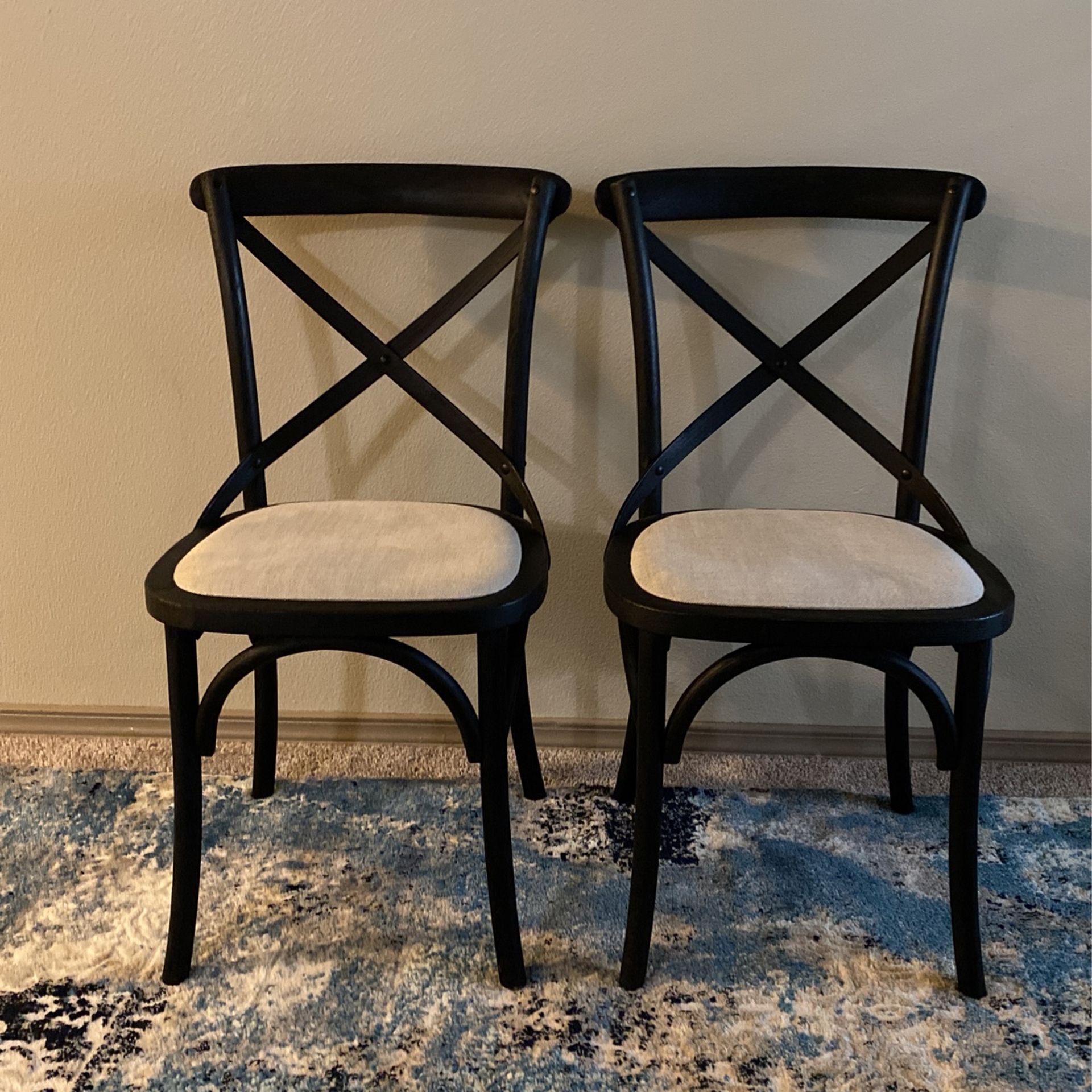 4 Restoration Hardware Madeleine Dining Fabric Side Chairs