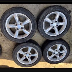 4 —195/55r15 4x100 4x3.94 5 Spokes Eagle Acura Integra Civic Fit Corolla Xa Xb Ia Echo Miata Wheels Rims Tires!!!!!