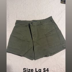 Olive Color Shorts 
